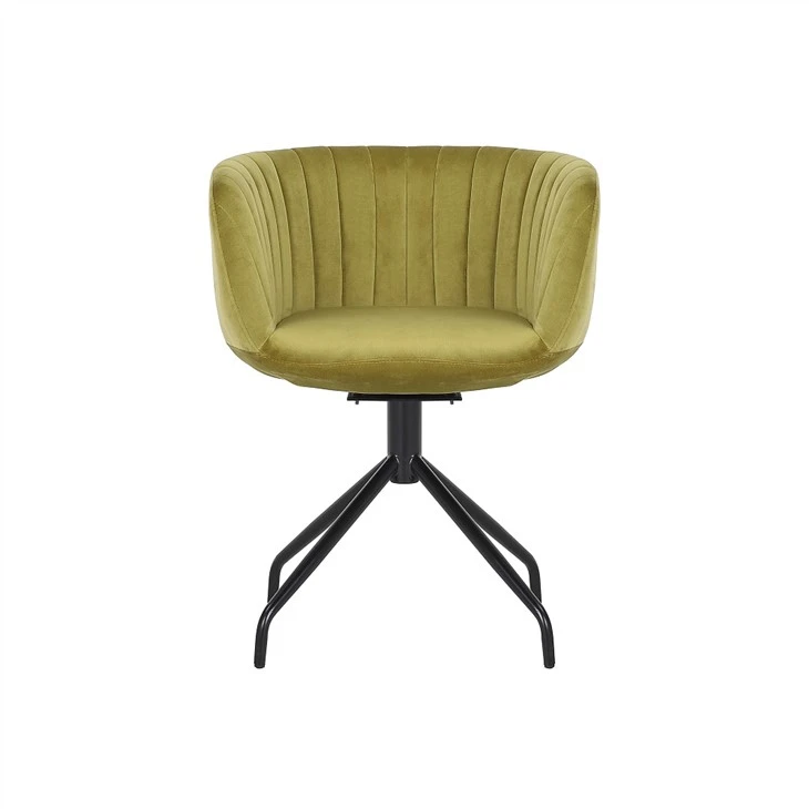 Scaun de agrement ergonomic pivotant cu husă din material textil