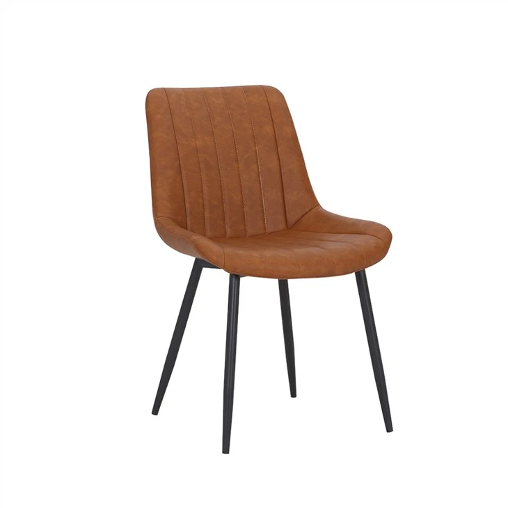 Scaun de sufragerie ergonomic cu piele vintage