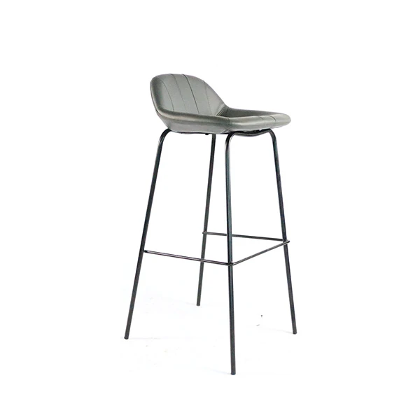 Scaun de bar modern din piele albă