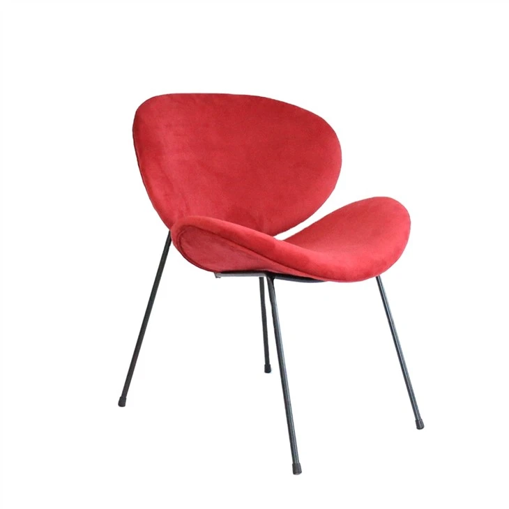 Scaun de agrement din stofă cu aspect modern, cu picioare metalice