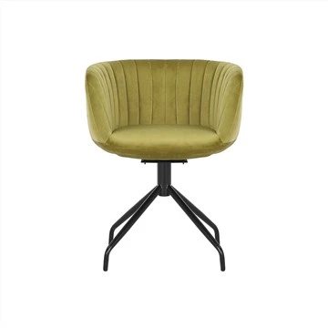 Scaun de agrement ergonomic pivotant cu husă din material textil