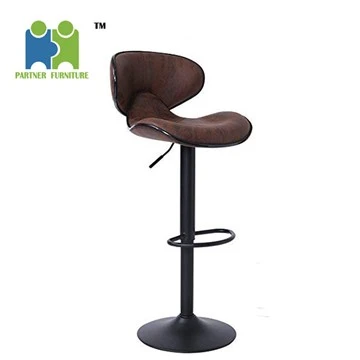 Scaun de bar din stofa cu picioare metalice