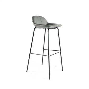 Scaun de bar modern din piele albă