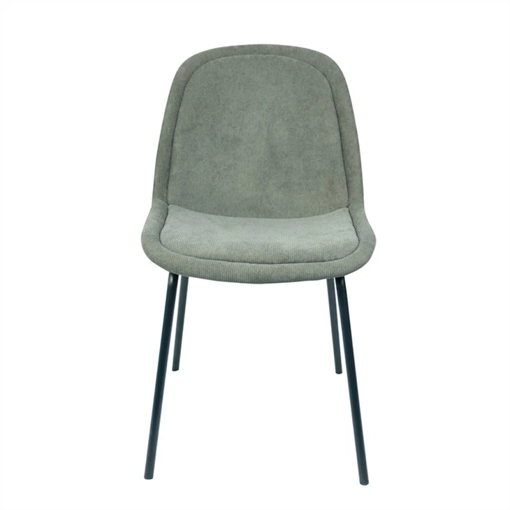 Scaun modern de sufragerie tapițat din pânză verde deschis