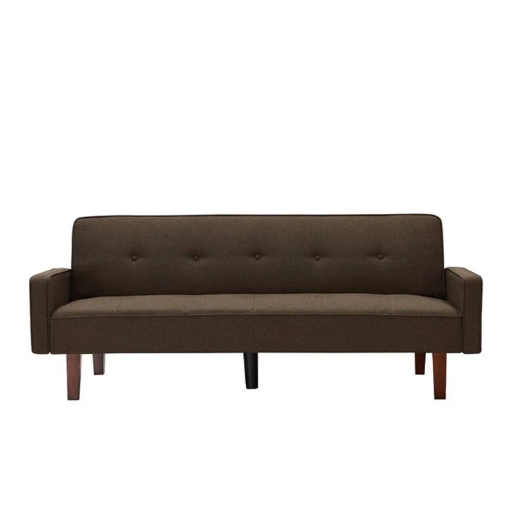 Canapea extensibilă futon tapitat cu lenjerie