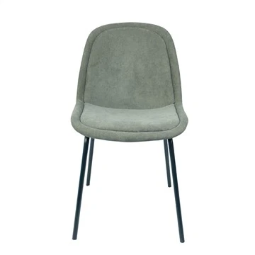 Scaun modern de sufragerie tapițat din pânză verde deschis