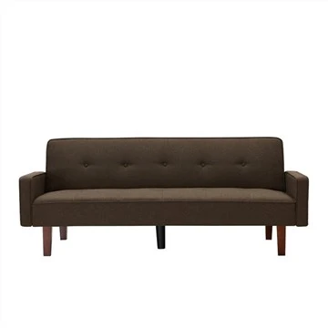Canapea extensibilă futon tapitat cu lenjerie